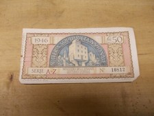 BIGLIETTO LOTTERIA SOLIDARIETA' NAZIONALI 1946 SERIE A Z N° 10812