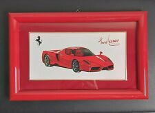 Ferrari Official Enzo sport car framed silver plate Enzo Ferrari signature, 2002