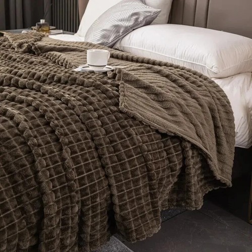 Coperta letto quadri velluto - coperta, a
