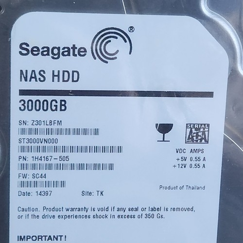 Seagate nas sata hdd - 3, tb