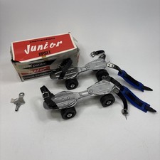 OPSET JUNIOR PATTINI A ROTELLE VINTAGE REGOLABILI NUM 28-36 METALLO ANNI 70 #34