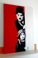 Quadro dipinto mano charlie - a,