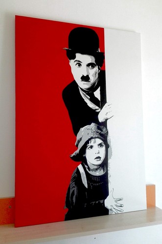 Quadro dipinto mano charlie - mano,