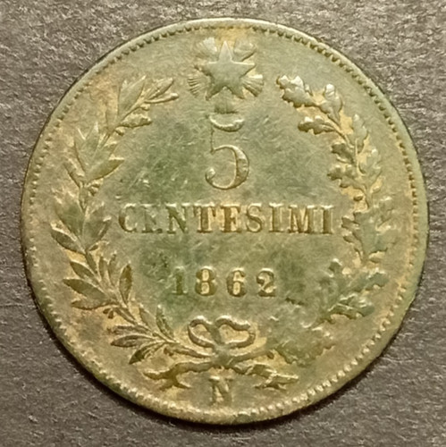 Centesimi lire valore 1862 - 5,