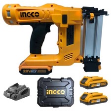 Ingco Chiodatrice a batteria Sparachiodi 20V 2 batterie 2ah caricatore valigetta
