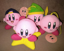 Rarissimo set di 4 peluche Taito KIRBY Yo-Yo Sword Warp Star Japan Nintendo