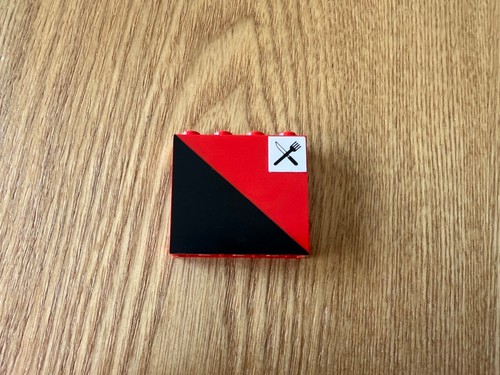 Lego train vintage panel - panel, rouge