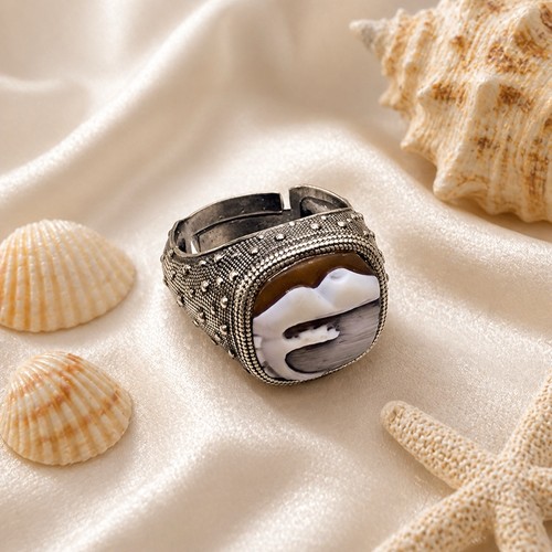 Anello uomo cammeo vesuvio - anello,