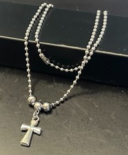 Collana rosario con croce - , in
