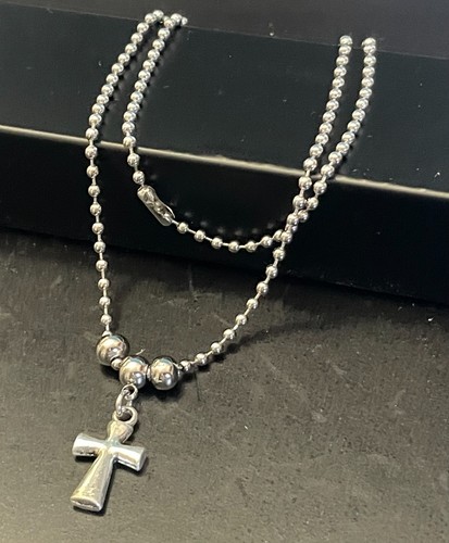 Collana rosario con - croce, in