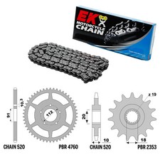 ZONTES ZT 125 U 125 2021-2024 catena corona pignone kit 520 PBR EK2096G