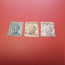 Regno d'Italia Francobolli Serie 3 Valori 1908 Effigie V.E.III Usata
