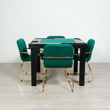 Set tavolo da poker da gioco con 4 sedie Vintage originale anni '70