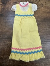 Maxi abito giallo vintage Mattel Barbie SKIPPER #8610 (1973) spedizione veloce gratuita