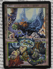 Magic: The Gathering - Forest - Urza's Saga - 349 - Altered Art - English - EX