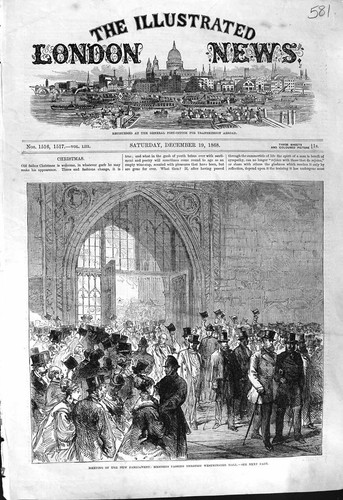 Vecchia stampa 1868 riunione