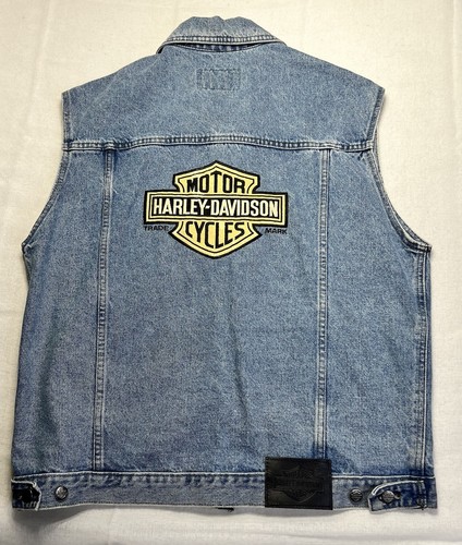 Gilet denim harley davidson - gilet,