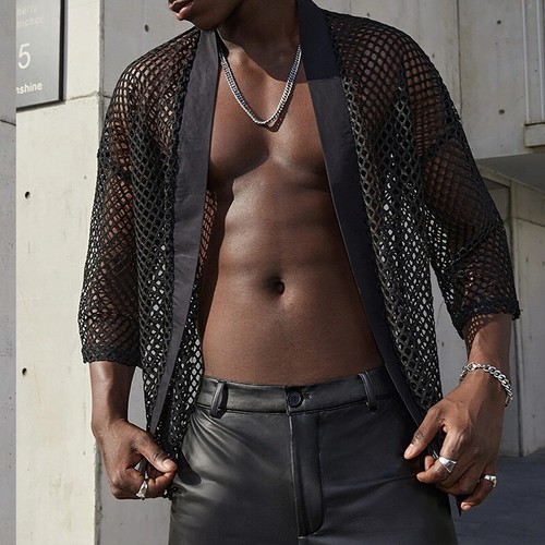 Uomo maniche rete kimono - uomo, 3/4