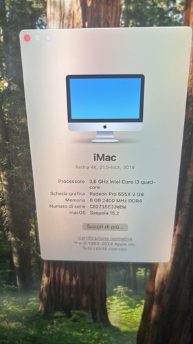 Imac 2019 processore 3 6 - imac, 3,6
