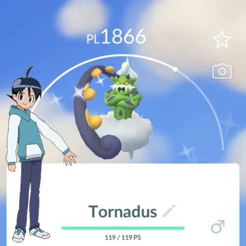 Pokémon shiny tornadus - go,