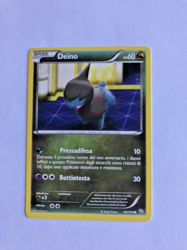Carta pokemon deino stirpe dei - carta,