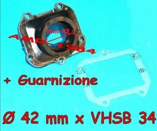 COLLETTORE ASPIRAZIONE CARB 34 VHSB34 Aprilia RS125 ROTAX + Guarnizione