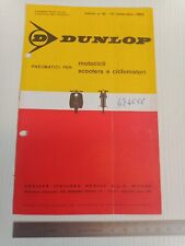 listino prezzi originale vintage 1962 Dunlop pneumatici moto Vespa Lambretta