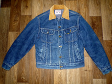 Giacca Lee Storm Rider vintage anni 70 80 denim velluto a coste fodera coperta 42 R