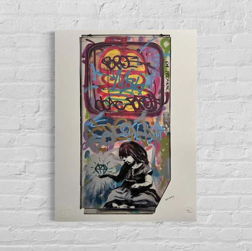 Banksy litografia rough - banksy,