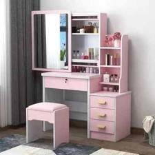 POSTAZIONE TRUCCO CON SGABELLO - TAVOLO MAKEUP SPECCHIERA