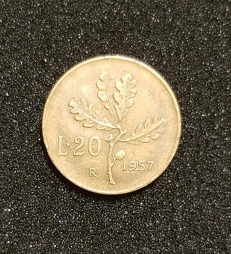 Moneta lire italiane 1957 - 20,
