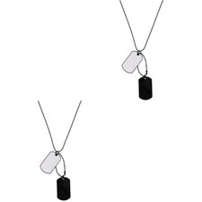  2pcs Men's Necklace Military