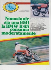advertising Pubblicità -TEST MOTO BMW R 65 1979 -MAXIMOTO MOTOSPORT EPOCA