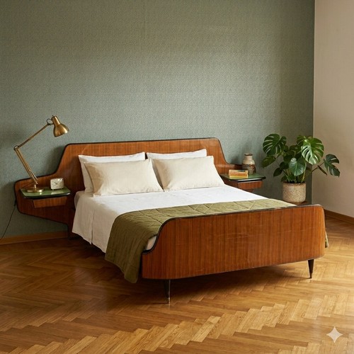 Letto matrimoniale vintage con - letto,