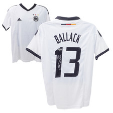 Maglia calcio firmata Michael Ballack Germania #13 con testimone Beckett