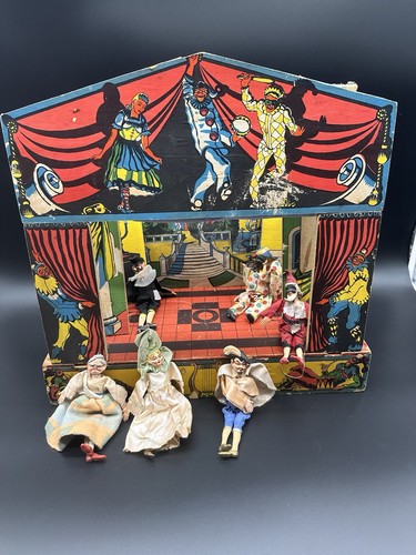 Antico teatrino legno con - antico,