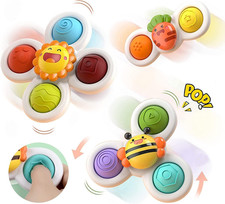 3 Pezzi Giocattolo a Ventosa, Giocattolo Sensoriale Bambino 1 Anno Ciotola Da Ta