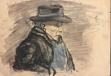 Pacifico Sidoli (1868–1963) Disegno Acquerello Firmato Datato