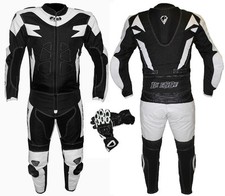 TUTA MOTO IN PELLE E TESSUTO