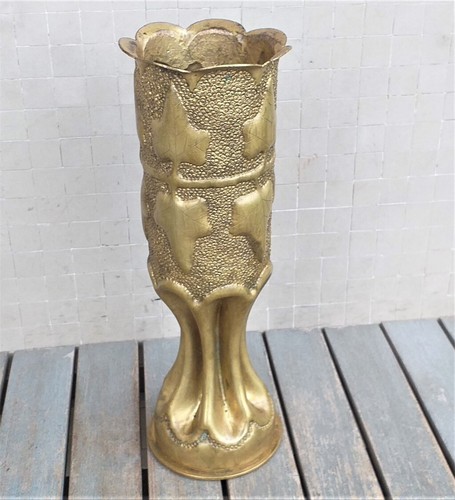 Trench art vaso lavorato - trench,