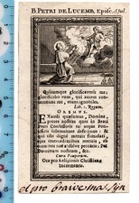 Santino - Holy Card - INCISIONE - Beato Pietro da Lussemburgo