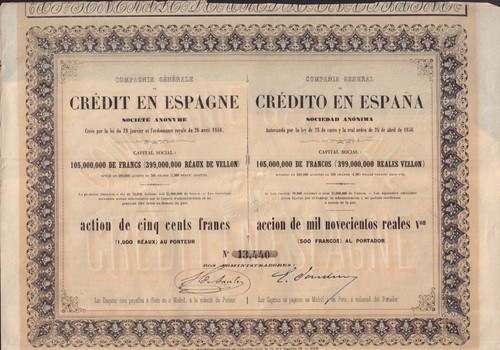 1856 credit espagne - espagne, /