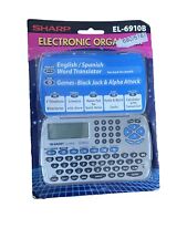 Sharp Organizzatore Elettronico EL-6910B Traduttore Inglese Spagnolo e Giochi Vintage
