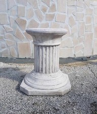 COLONNA BASE CON CAPITELLO ROTONDO IN CEMENTO PER ESTERNO DA GIARDINO ALT. 48 CM