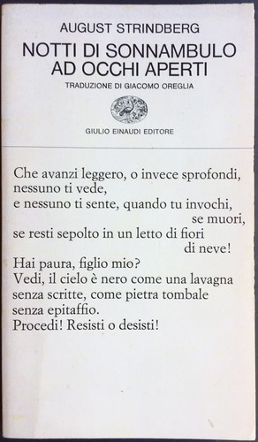 Strindberg notti sonnambulo - strindberg,