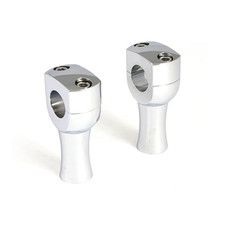 RIALZI MANUBRIO RISER CROMATI DOMED 3" HARLEY SPORTSTER DYNA SOFTAIL HD VINTAGE