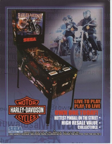 Harley davidson pinball stern - harley,