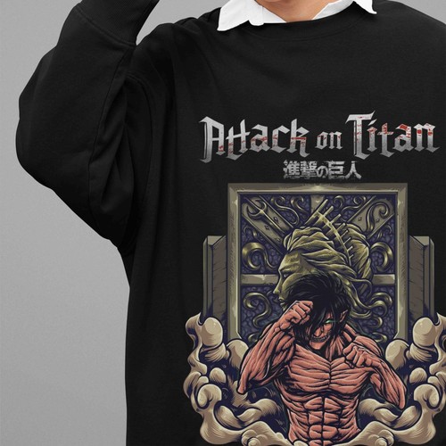 Felpa attack titan maglione - felpa,