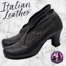 Ixos leather floral heels - leather,