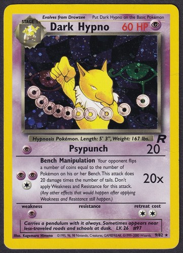 Pokemon dark hypno holo - dark, 9/82